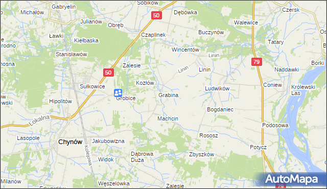 mapa Staniszewice, Staniszewice na mapie Targeo