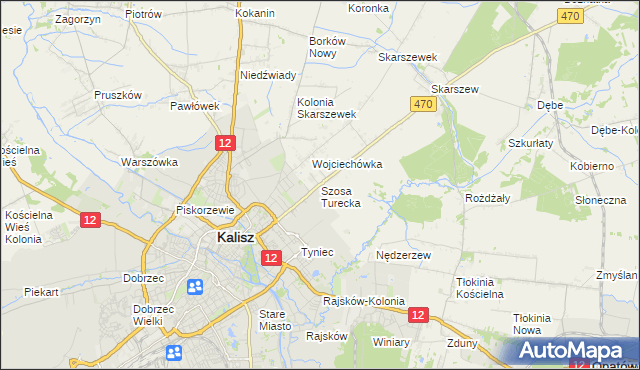 mapa Szosa Turecka, Szosa Turecka na mapie Targeo