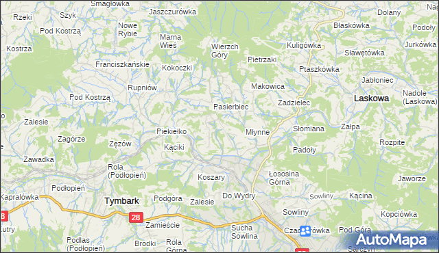 mapa Walowa Góra, Walowa Góra na mapie Targeo