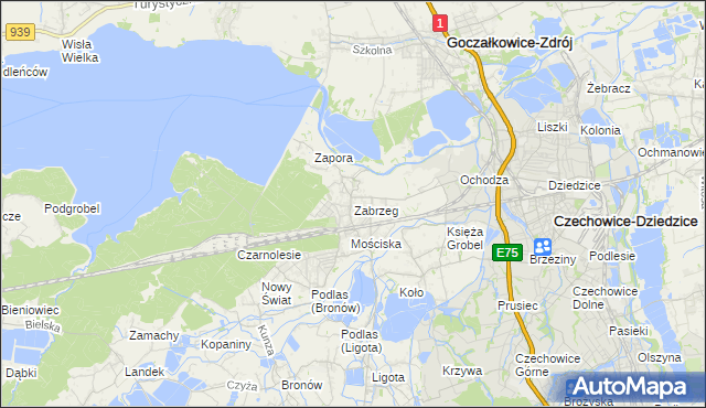 mapa Zabrzeg, Zabrzeg na mapie Targeo