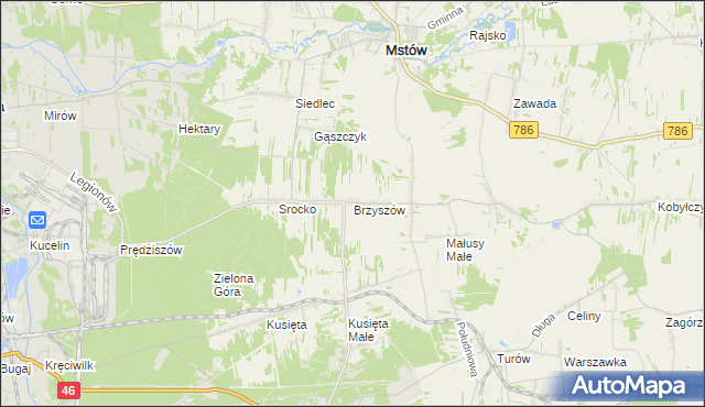 mapa Brzyszów, Brzyszów na mapie Targeo