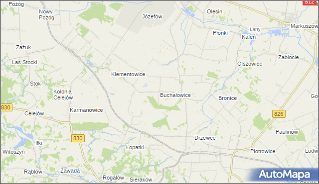 mapa Buchałowice, Buchałowice na mapie Targeo