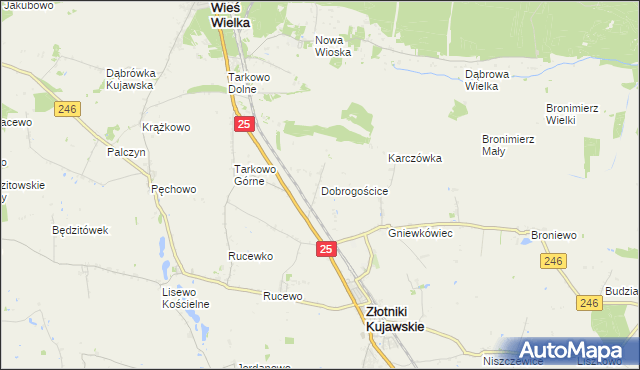 mapa Dobrogościce, Dobrogościce na mapie Targeo