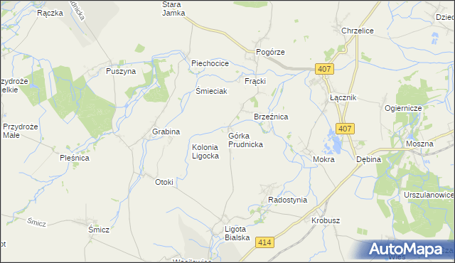 mapa Górka Prudnicka, Górka Prudnicka na mapie Targeo