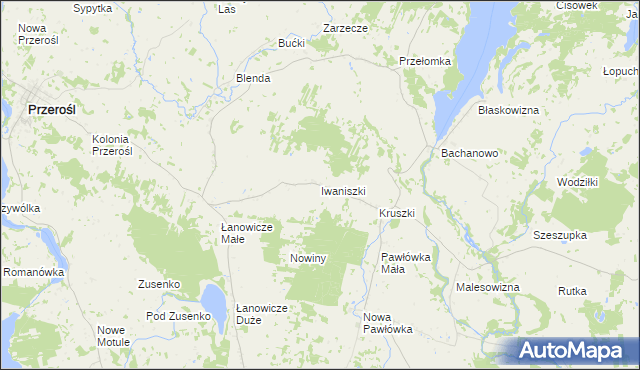 mapa Iwaniszki, Iwaniszki na mapie Targeo