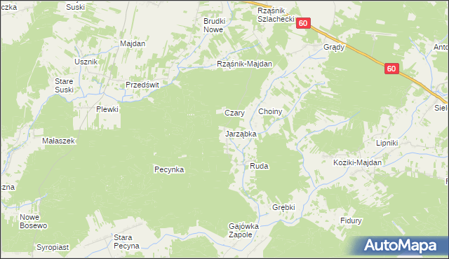 mapa Jarząbka, Jarząbka na mapie Targeo