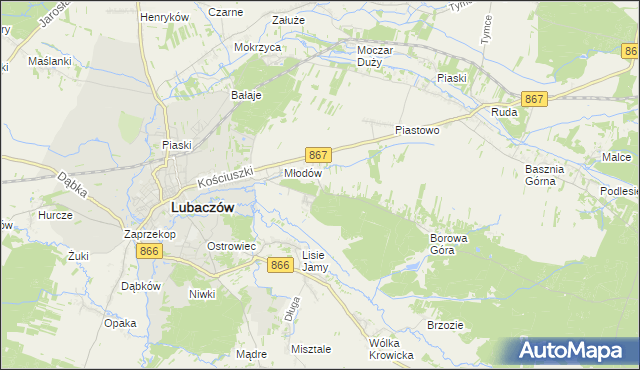 mapa Karolówka gmina Lubaczów, Karolówka gmina Lubaczów na mapie Targeo