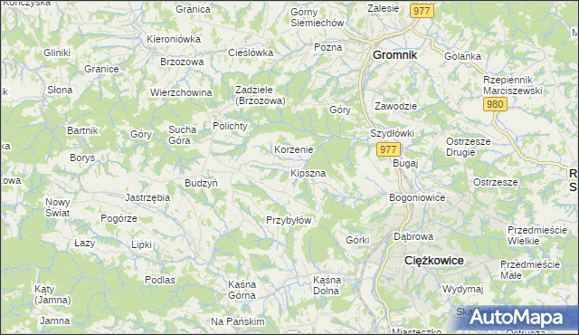 mapa Kipszna, Kipszna na mapie Targeo