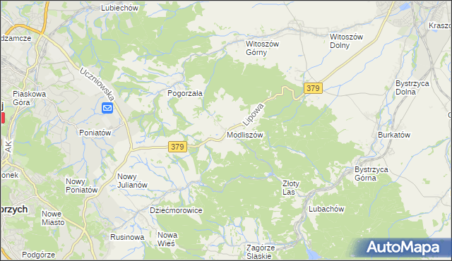 mapa Modliszów, Modliszów na mapie Targeo