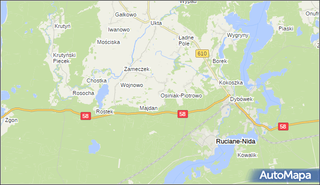 mapa Osiniak-Piotrowo, Osiniak-Piotrowo na mapie Targeo