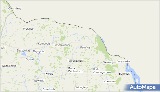 mapa Poluńce, Poluńce na mapie Targeo