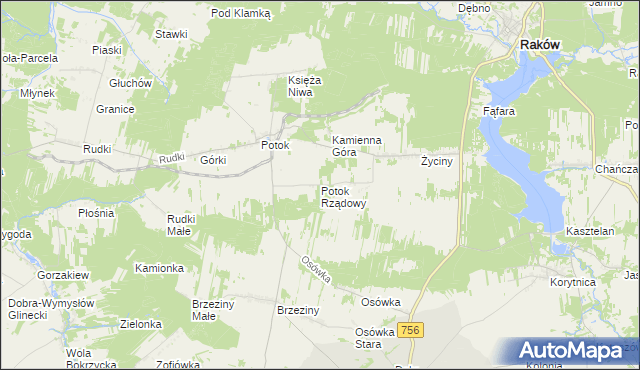 mapa Potok Rządowy, Potok Rządowy na mapie Targeo