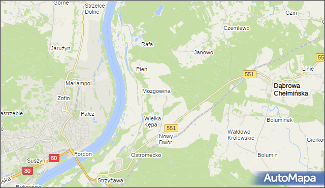 mapa Reptowo gmina Dąbrowa Chełmińska, Reptowo gmina Dąbrowa Chełmińska na mapie Targeo