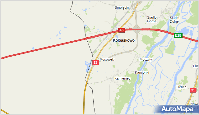 mapa Rosówek, Rosówek na mapie Targeo