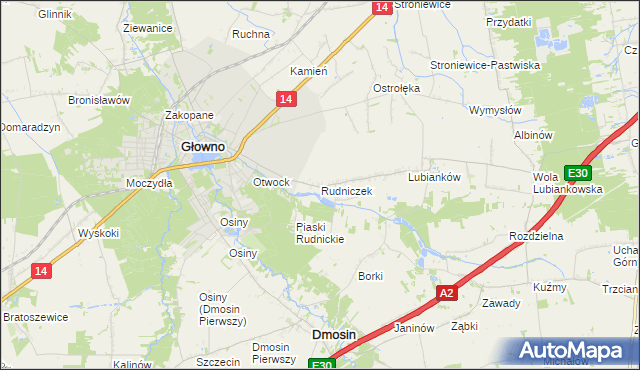 mapa Rudniczek, Rudniczek na mapie Targeo