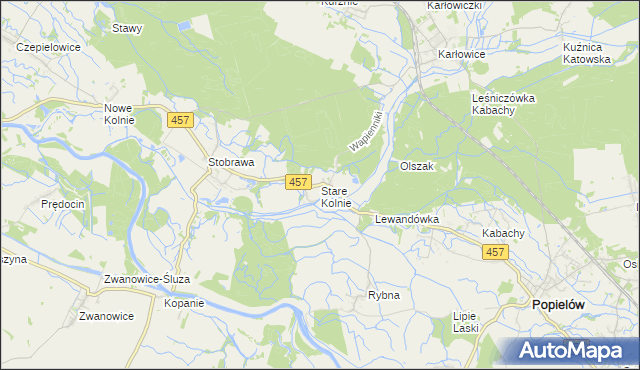 mapa Stare Kolnie, Stare Kolnie na mapie Targeo