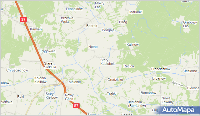 mapa Stary Kadłubek, Stary Kadłubek na mapie Targeo