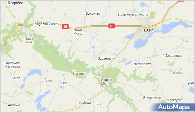 mapa Szczepanki gmina Łasin, Szczepanki gmina Łasin na mapie Targeo