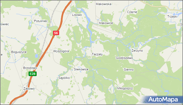 mapa Taczały, Taczały na mapie Targeo