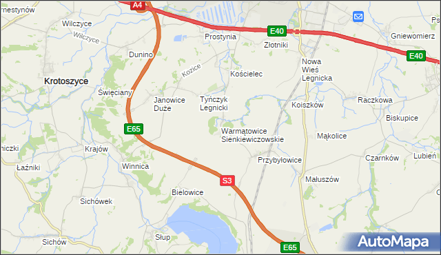 mapa Warmątowice Sienkiewiczowskie, Warmątowice Sienkiewiczowskie na mapie Targeo