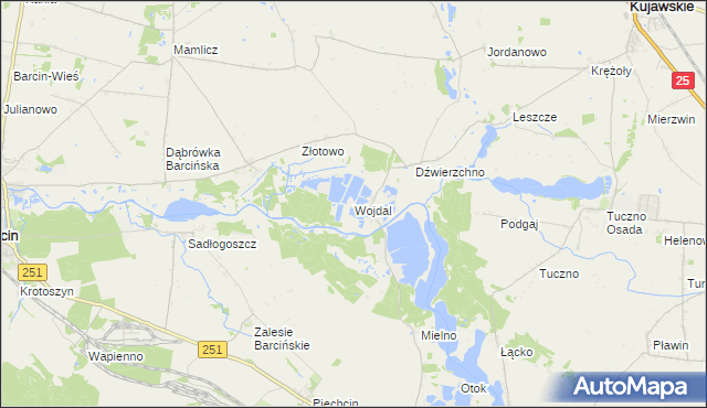 mapa Wojdal, Wojdal na mapie Targeo