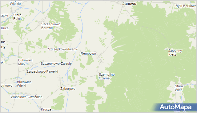 mapa Zembrzus-Mokry Grunt, Zembrzus-Mokry Grunt na mapie Targeo