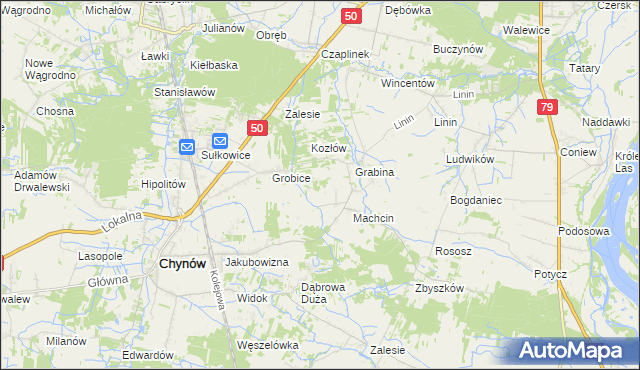 mapa Adamów Rososki, Adamów Rososki na mapie Targeo