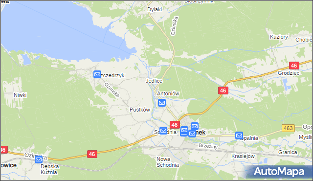 mapa Antoniów gmina Ozimek, Antoniów gmina Ozimek na mapie Targeo