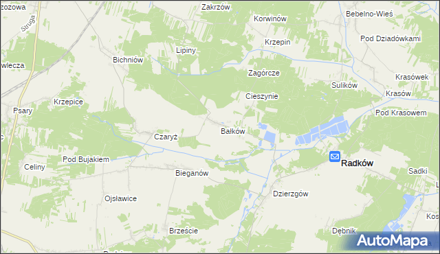 mapa Bałków, Bałków na mapie Targeo