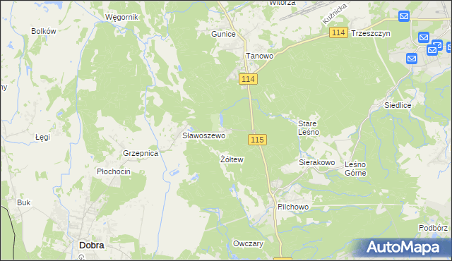 mapa Bartoszewo, Bartoszewo na mapie Targeo