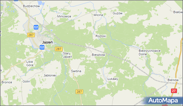 mapa Bieszków, Bieszków na mapie Targeo