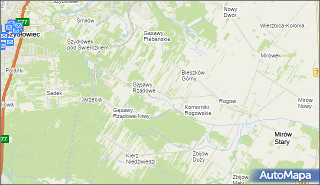 mapa Bieszków Dolny, Bieszków Dolny na mapie Targeo