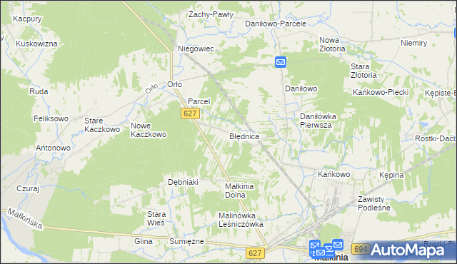 mapa Błędnica, Błędnica na mapie Targeo