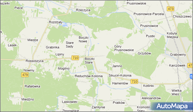 mapa Boczki-Parcela, Boczki-Parcela na mapie Targeo