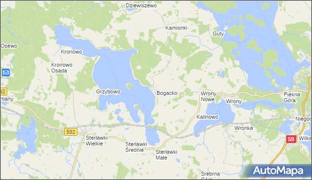 mapa Bogacko, Bogacko na mapie Targeo