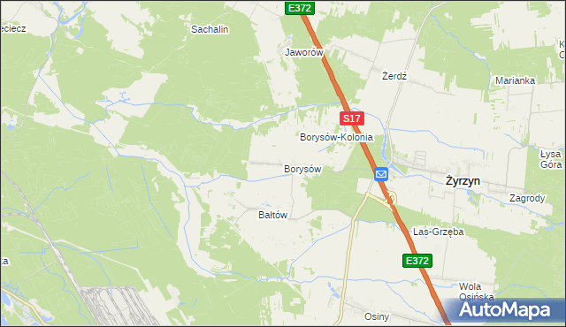 mapa Borysów, Borysów na mapie Targeo