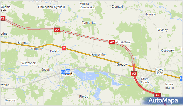 mapa Broszków, Broszków na mapie Targeo