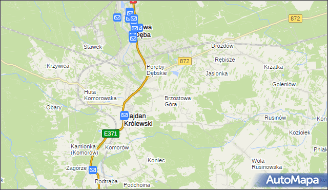 mapa Brzostowa Góra, Brzostowa Góra na mapie Targeo