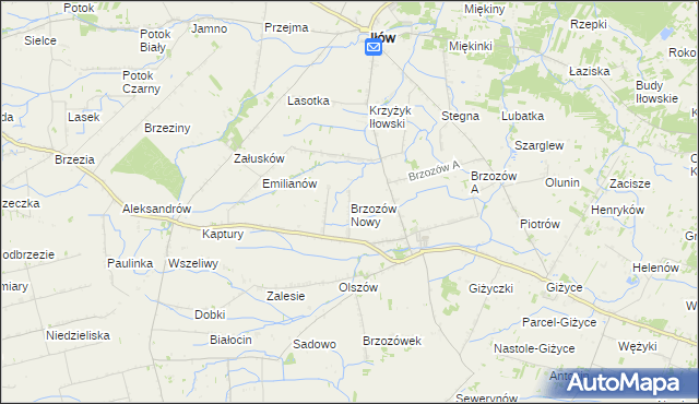 mapa Brzozów Nowy, Brzozów Nowy na mapie Targeo