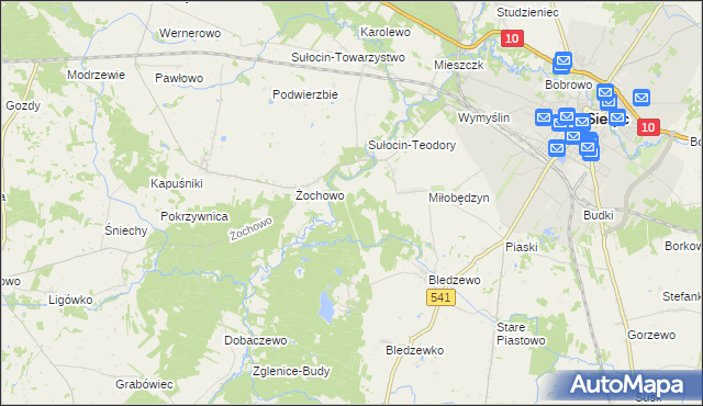 mapa Budy Miłobędzkie, Budy Miłobędzkie na mapie Targeo