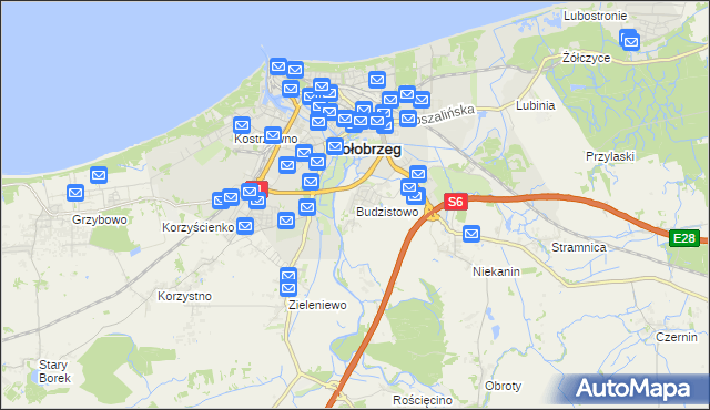 mapa Budzistowo, Budzistowo na mapie Targeo