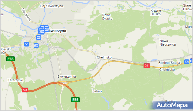 mapa Chełmsko, Chełmsko na mapie Targeo