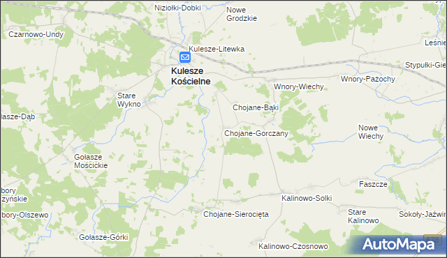 mapa Chojane-Gorczany, Chojane-Gorczany na mapie Targeo