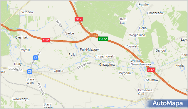 mapa Chrząchówek, Chrząchówek na mapie Targeo