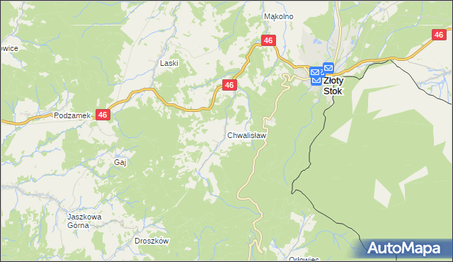 mapa Chwalisław, Chwalisław na mapie Targeo