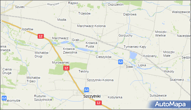 mapa Cieszyków, Cieszyków na mapie Targeo