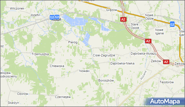 mapa Cisie-Zagrudzie, Cisie-Zagrudzie na mapie Targeo