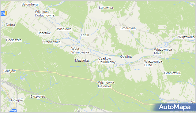 mapa Czajków Południowy, Czajków Południowy na mapie Targeo
