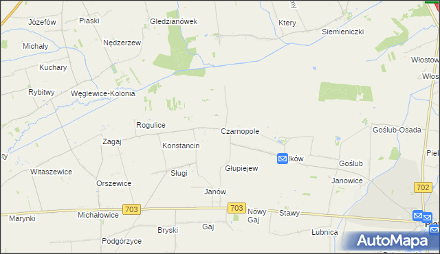 mapa Czarnopole, Czarnopole na mapie Targeo