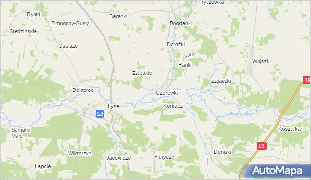 mapa Czerewki, Czerewki na mapie Targeo